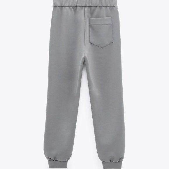 Zara Jogger Track Pants Scuba BF Pocket Slate - Picture 5 of 13